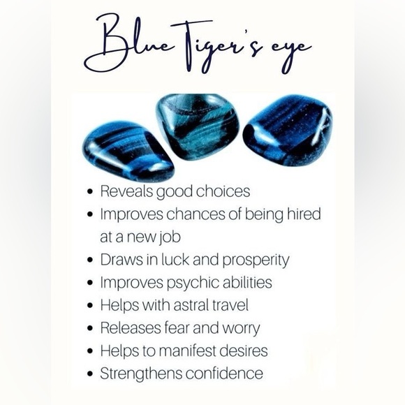 Blue Tiger Eye 14mm Men’s Beaded Bracelet - Picture 7 of 7